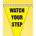 100' String Safety Slogan Pennant - Watch Your Step